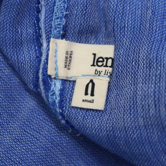 Lemlem Izara Romper Playsuit Strapless Woven Ruffle Bust Fringe Trim Blue Small - Picture 4 of 9